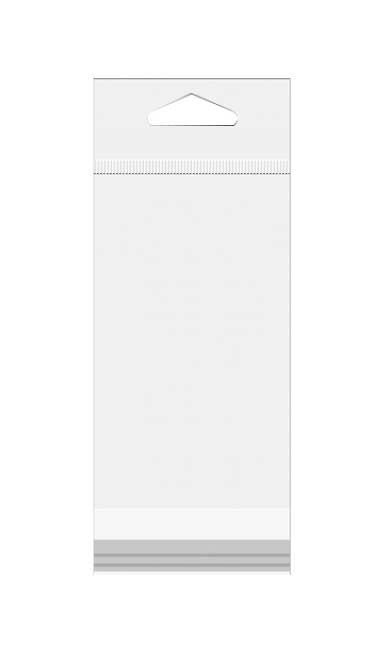 Sacchetti con foro di sospensione 8.3x33.3cm richiudibili e trasparenti (100 pezzi) [HB313S]