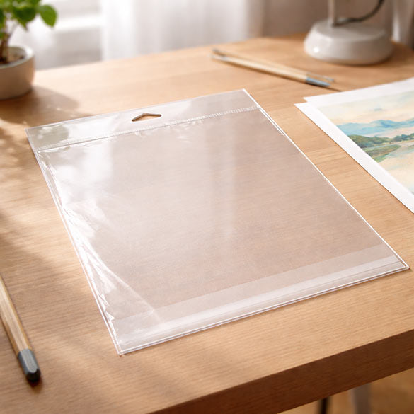 Sacchetti con foro di sospensione 21.4x26cm richiudibili e trasparenti (100 pezzi) [HB108]