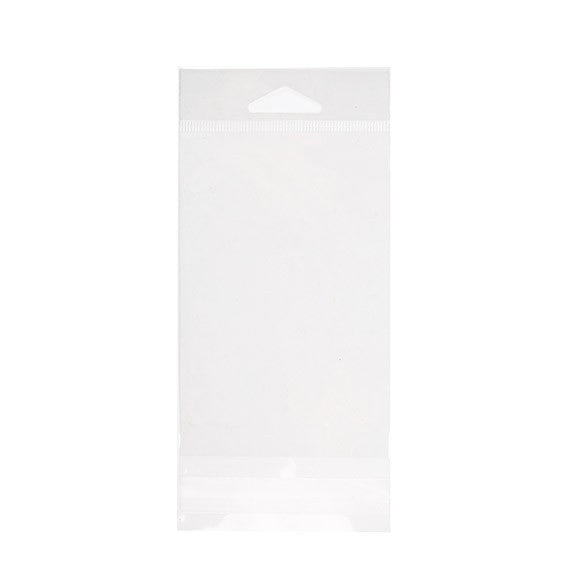 Sacchetti con foro di sospensione 8.4x13cm richiudibili e trasparenti (100 pezzi) [HB3]
