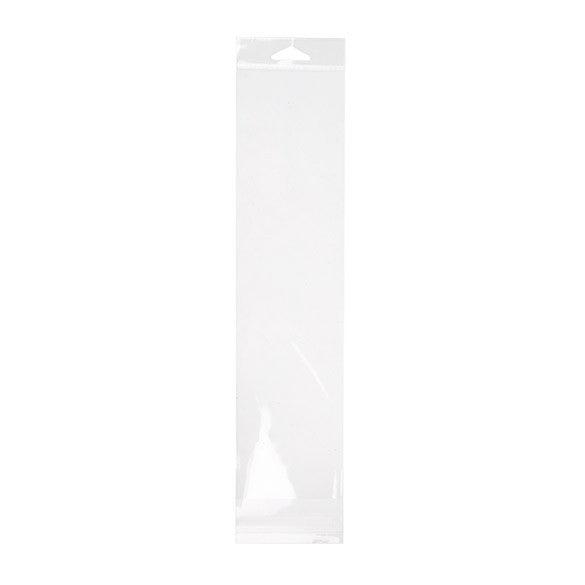 Sacchetti con foro di sospensione 8.3x33.3cm richiudibili e trasparenti (100 pezzi) [HB313S]