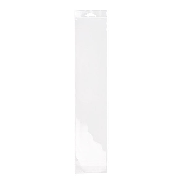 Sacchetti con foro di sospensione 8.9x39.4cm richiudibili e trasparenti (100 pezzi) [HB315]