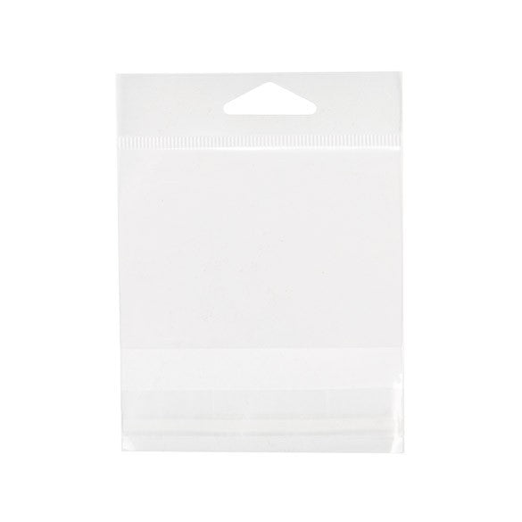 Sacchetti con foro di sospensione 9x6.4cm richiudibili e trasparenti (100 pezzi) [HB32]