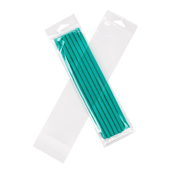 Sacchetti con foro di sospensione 9.7x28.4cm richiudibili e trasparenti (100 pezzi) [HB3X11]