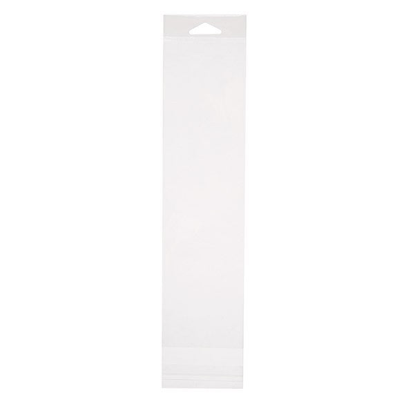 Sacchetti con foro di sospensione 9.7x28.4cm richiudibili e trasparenti (100 pezzi) [HB3X11]