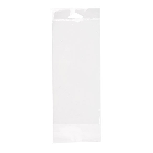 Sacchetti con foro di sospensione 9.4x20.3cm richiudibili e trasparenti (100 pezzi) [HB3X8]