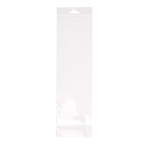 Sacchetti con foro di sospensione 10.3x31.8cm richiudibili e trasparenti (100 pezzi) [HB412]