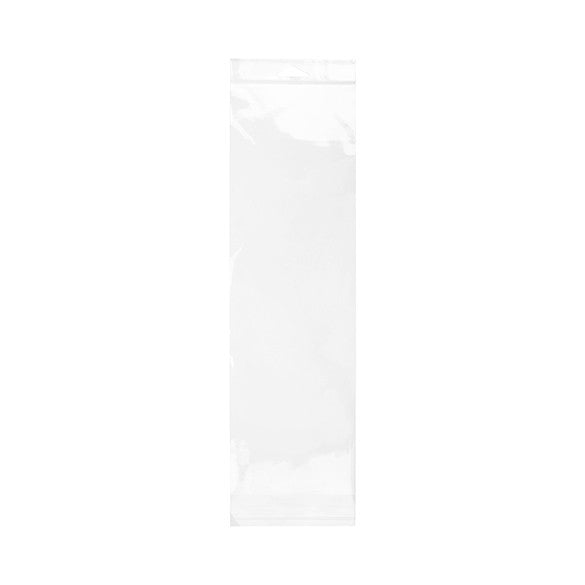 Sacchetti con foro di sospensione 11.6x38.1cm richiudibili e trasparenti (100 pezzi) [HB415]