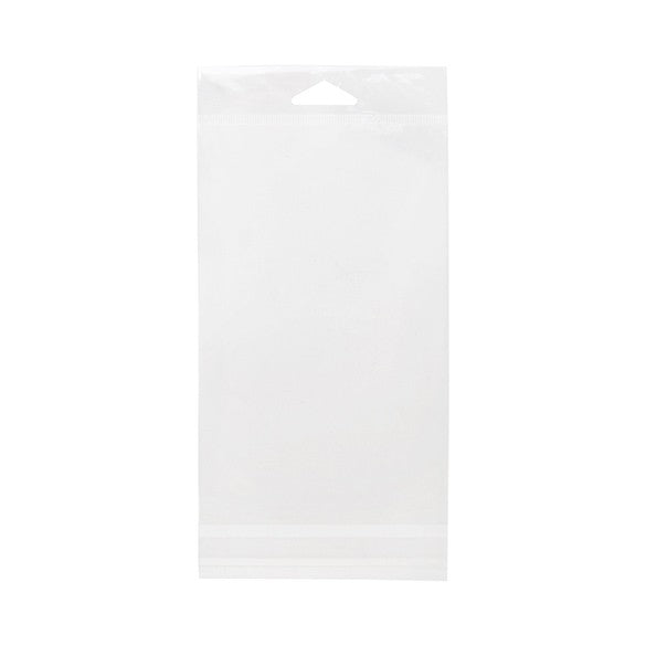 Sacchetti con foro di sospensione 11.4x17.8cm richiudibili e trasparenti (100 pezzi) [HB47]