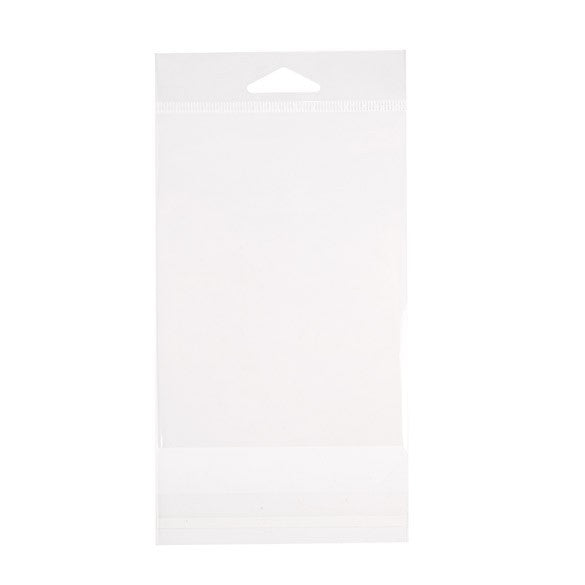 Sacchetti con foro di sospensione 10.3x13.7cm richiudibili e trasparenti (100 pezzi) [HB4B1]