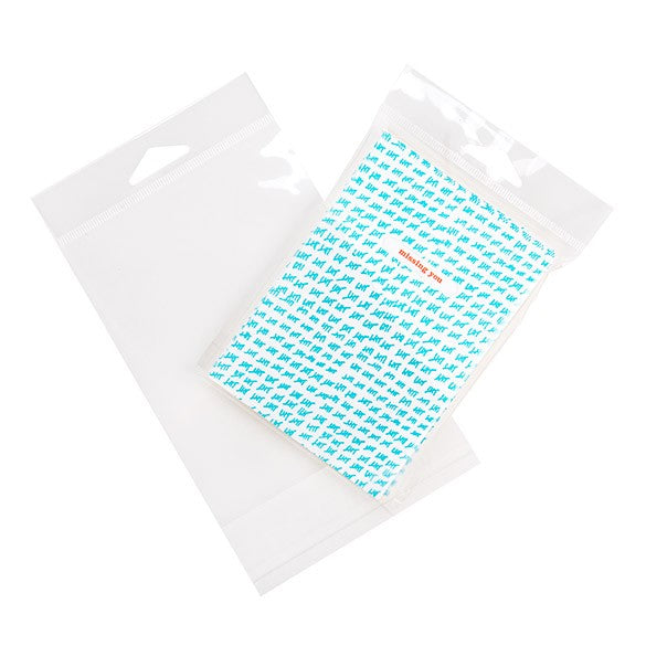 Sacchetti con foro di sospensione 10.8x13.7cm richiudibili e trasparenti (100 pezzi) [HB4B2]