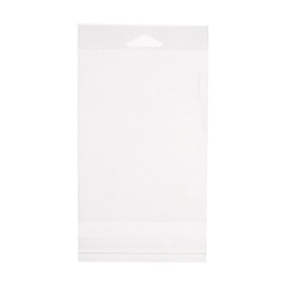 Sacchetti con foro di sospensione 10.8x13.7cm richiudibili e trasparenti (100 pezzi) [HB4B2]