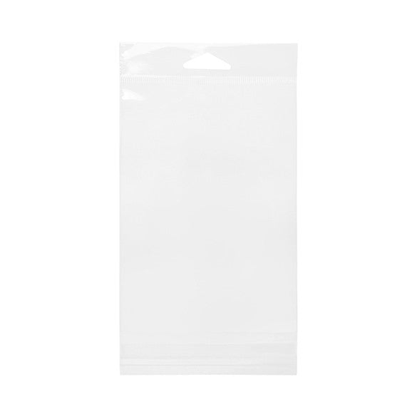 Sacchetti con foro di sospensione 10.8x15.6cm richiudibili e trasparenti (100 pezzi) [HB4X6]