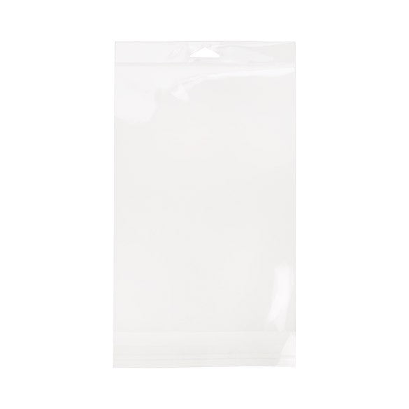 Sacchetti con foro di sospensione 17.6x25.4cm richiudibili e trasparenti (100 pezzi) [HB610]