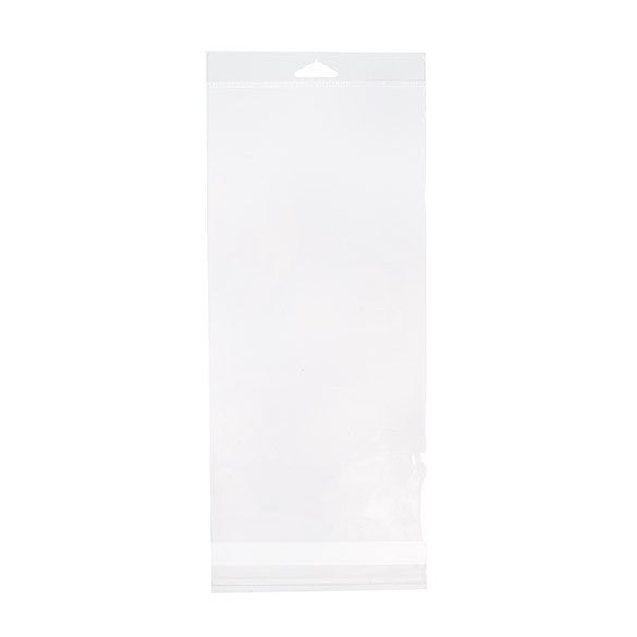 Sacchetti con foro di sospensione 15.2x31.8cm richiudibili e trasparenti (100 pezzi) [HB612]
