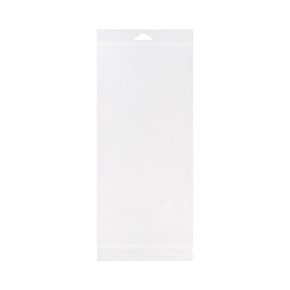 Sacchetti con foro di sospensione 15.7x33cm richiudibili e trasparenti (100 pezzi) [HB613]