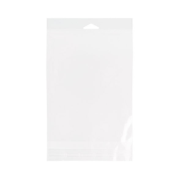 Sacchetti con foro di sospensione 15.9x20.3cm richiudibili e trasparenti (100 pezzi) [HB6Q8]