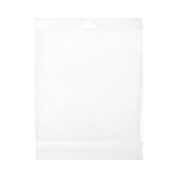 Sacchetti con foro di sospensione 17x16.7cm richiudibili e trasparenti (100 pezzi) [HB6X6M]