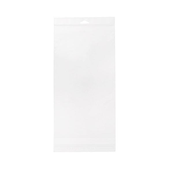 Sacchetti con foro di sospensione 18.1x32.7cm richiudibili e trasparenti (100 pezzi) [HB712]
