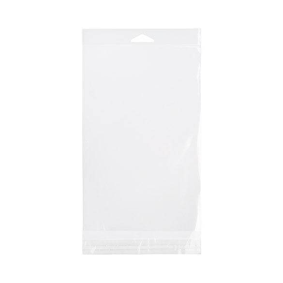 Sacchetti con foro di sospensione 15.1x23.5cm richiudibili e trasparenti (100 pezzi) [HB95]