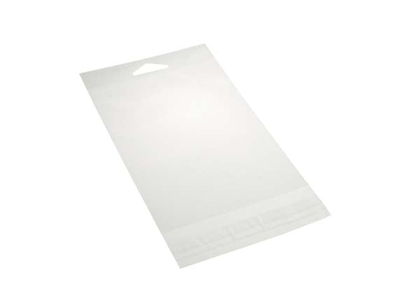 Sacchetti con foro di sospensione 8.3x33.3cm richiudibili e trasparenti (100 pezzi) [HB313S]