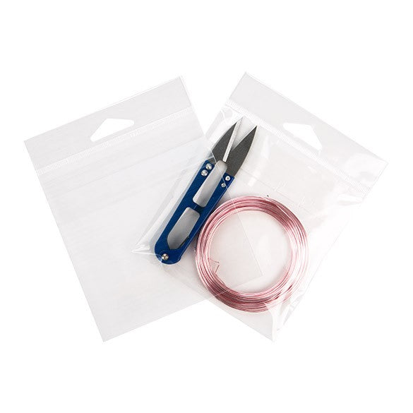 Sacchetti con foro di sospensione 10.8x10.8cm alta trasparenza (100 pezzi) [HBT44]
