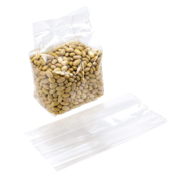 Sacchetti di plastica trasparenti 10.2x5.7x20.3cm molto resistenti con soffietto (100 pezzi) [HDGB4]