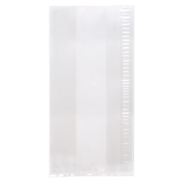 Sacchetti di plastica trasparenti 10.2x5.7x20.3cm molto resistenti con soffietto (100 pezzi) [HDGB4]
