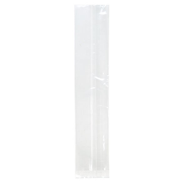 Sacchetti di plastica trasparenti 4.4x4.4x21.6cm con soffietto Heavy Duty (100 pezzi) [HDGB5]