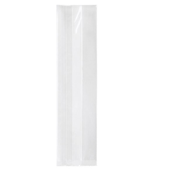 Sacchetti di plastica trasparenti 6.4x5.1x24.8cm con soffietto Heavy Duty (100 pezzi) [HDGB7]