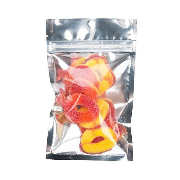 Sacchetto trasparente con chiusura a pressione trasparente/argento 9.2x12.7cm (100 pezzi) [HZB4S]