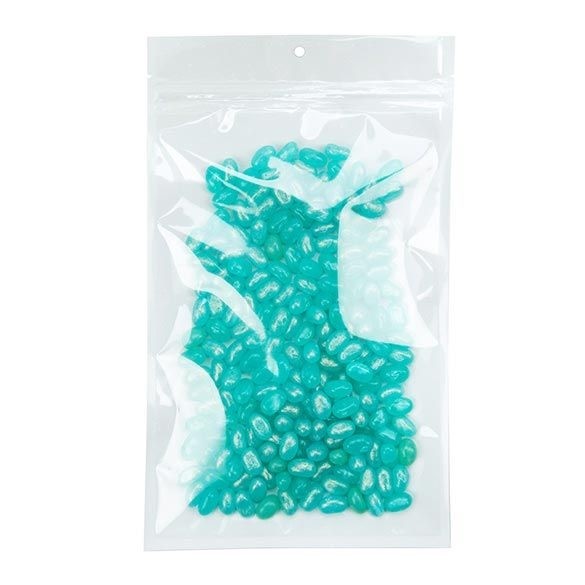 Sacchetto trasparente con chiusura a pressione trasparente/bianco 15.2x23.5cm (100 pezzi) [HZB7CW]