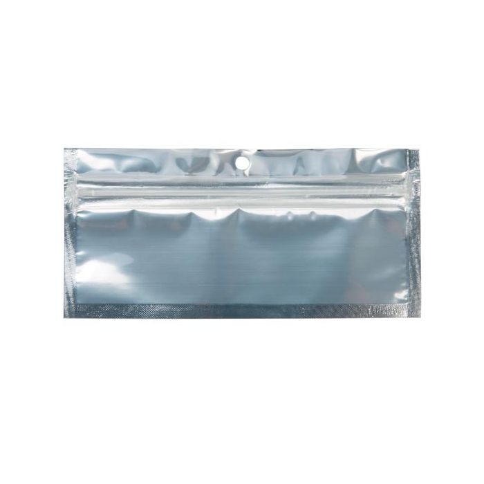 Sacchetto trasparente con chiusura a pressione trasparente/nero 14x4.5cm (100 pezzi) [HZBB8CB]