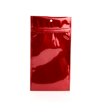 Grip Seal Bags Red 9x12.5cm Metallised
