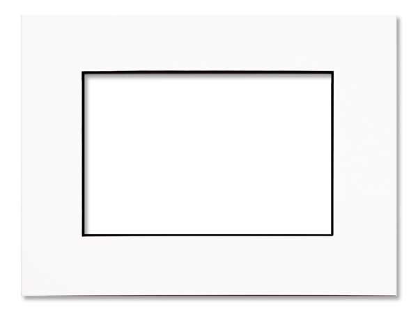 Mount Board White/Black Core 32.1x47.3cm Window - Outer size 45.7x61cm