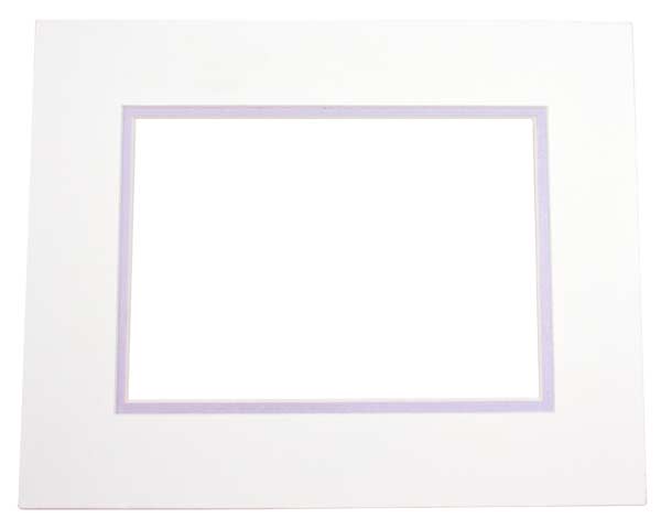 Mount Board Double thick Ivory/Silver 40.6x50.8cm with 27x34.6cm Window