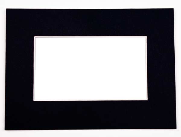 Mount Board Black 32.1x47.3cm Window - Outer size 45.7x61cm
