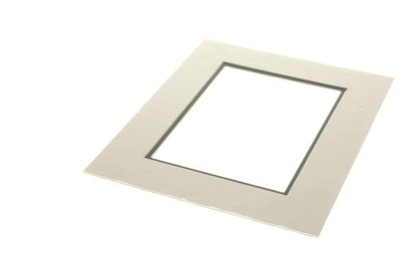 Passe-partout doppio spessore color avorio/verde scuro 27,9x35,6cm con finestra 19,4x24,5cm (10 pezzi) [MD20035]