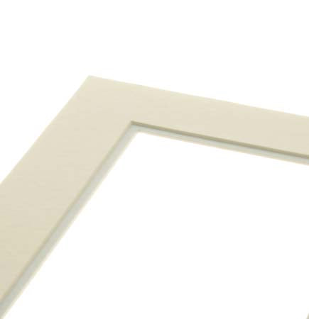 Passe-partout doppio spessore color avorio/azzurro 20.3x25.4cm con finestra 11.8x16.8cm (10 pezzi) [MD20020]