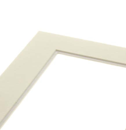 Passe-partout doppio spessore color avorio/Argento 27.9x35.6cm con finestra 19.4x24.5cm (10 pezzi) [MD20024]