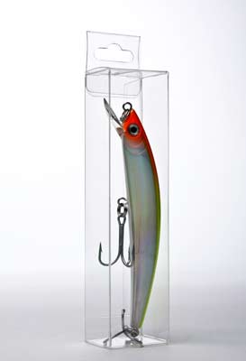 Scatole trasparenti 3.8x3.2x15.2cm con foro di sospensione (25 pezzi) [HFB221]