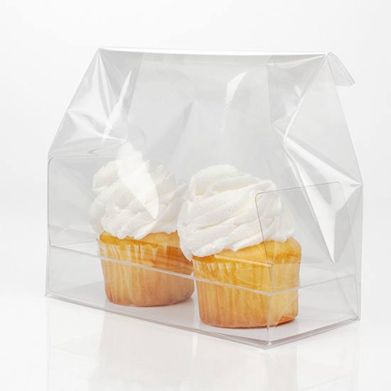 Cupcake Bags for Mini Doubles w/ Paper Bottom 12.7 x 5.7 x 12.7cm