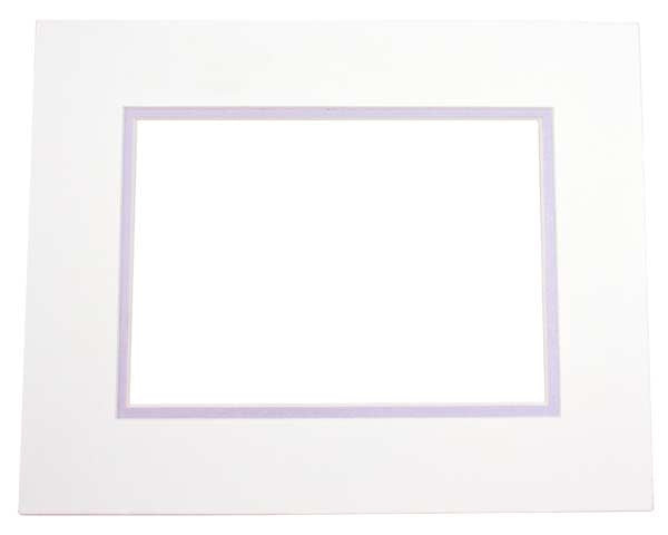 Passe-partout doppio spessore color avorio/Argento 27.9x35.6cm con finestra 19.4x24.5cm (10 pezzi) [MD20024]