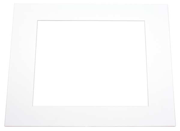 Passe-partout bianco 27x34.6cm Finestra - Dimensioni esterne 40.6x50.8cm (10 pezzi) [MS20090]