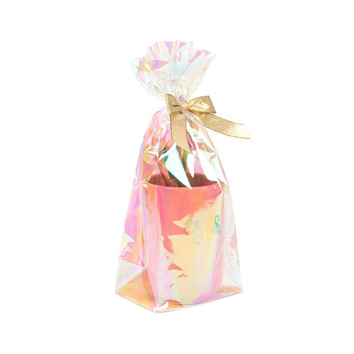 Sacchetto a soffietto iridescente con fondo piatto in carta, 2.2 Mil 12,7x7,6x30,5cm (50 pezzi) [HFGPB1]