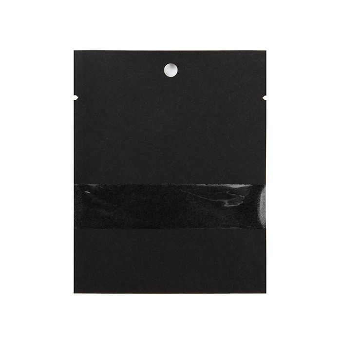 Sacchetti kraft nero ecologico 7,6x10,2 cm Sigillabile con finestra (100 pz) [KHS34BKW]