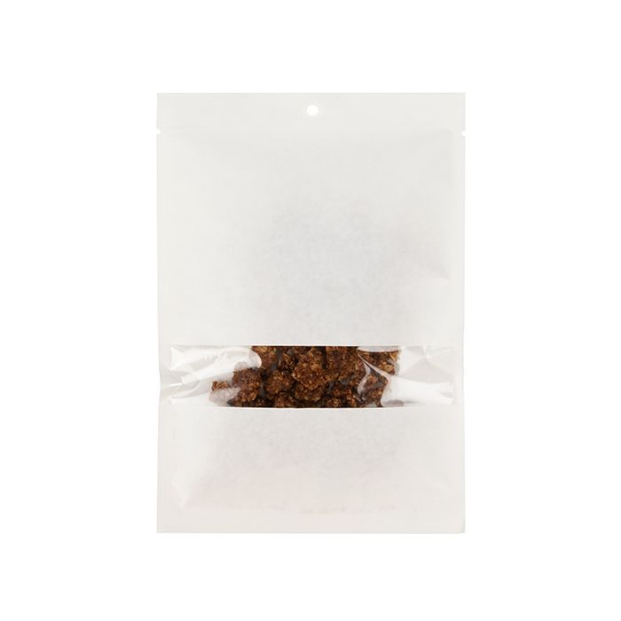 Sacchetti kraft bianche ecologico 15,2x22,9 cm Sigillabile con finestra (100 pz) [KHS69WKW]