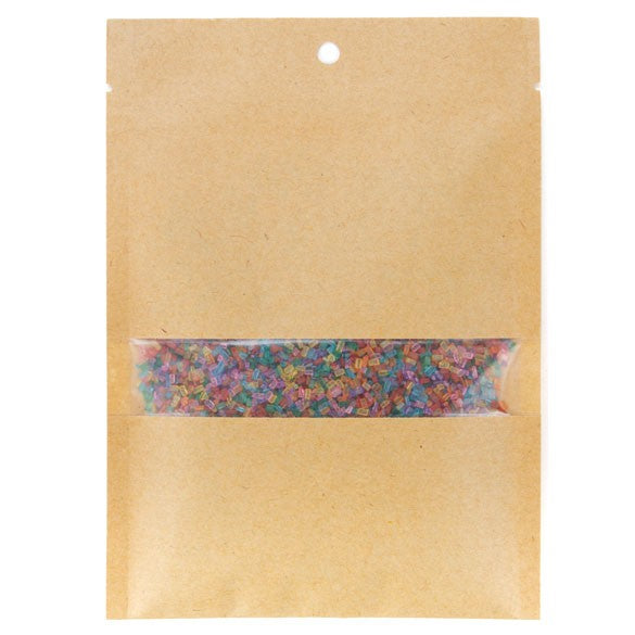 Sacchetti kraft termosaldabili 11.2x15.7cm con finestra (100 pezzi) [KHS46MW]