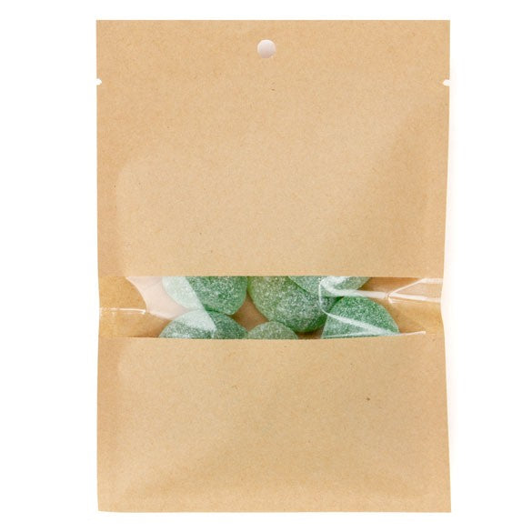 Sacchetto kraft compostabile 11.2x15.7cm con finestra e termosaldabile (100 pezzi) [KHS46W]