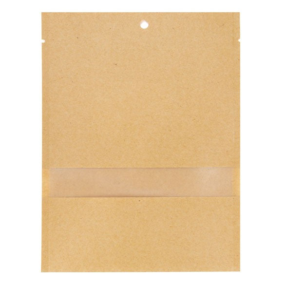Sacchetti kraft termosaldabili 13.7x18.5cm con finestra (100 pezzi) [KHS57MW]