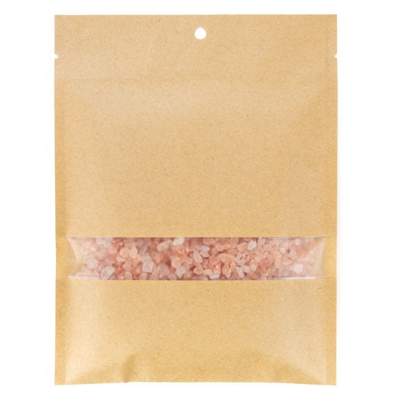 Sacchetti kraft termosaldabili 13.7x18.5cm con finestra (100 pezzi) [KHS57MW]
